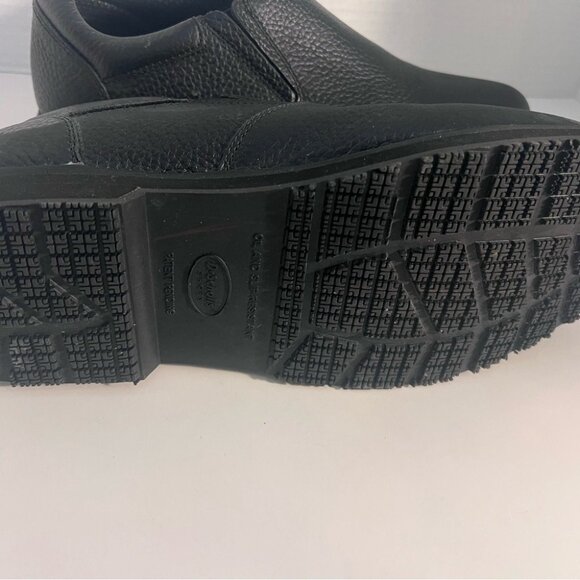 Dr, Scholls Black Slip-On Leather Non-Slip Work Shoes For Men - Picture 2 of 4